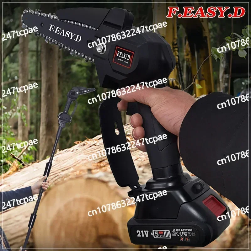 Lithium battery high branch saw saw tree household hardware electric rechargeable high power single hand saw tool mini special