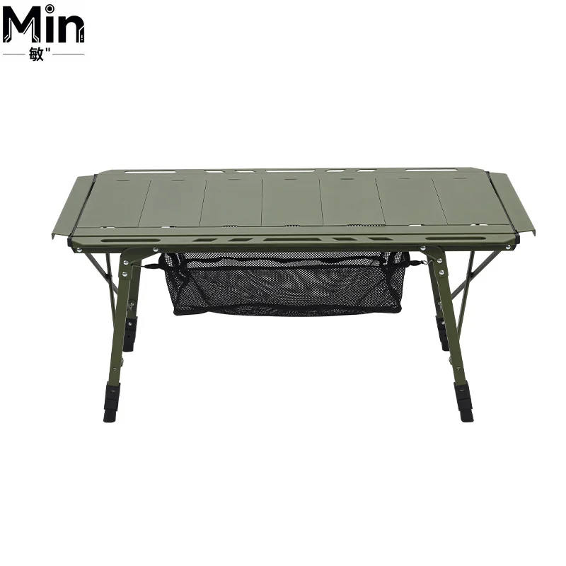 Lightweight Portable Folding Korean Style BBQ Camping IGT Aluminum Frame Height Adjustable 3 Units Outdoor Picnic