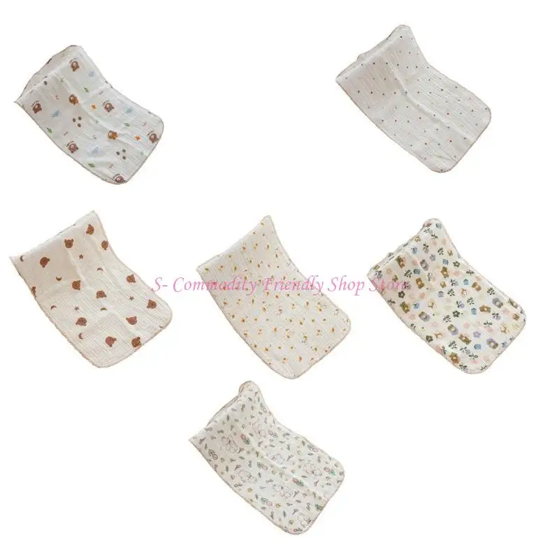 85AE 小さなハンカチ フェイスタオル 4 層優しく吸収性よだれよだれかけ 口拭き布 赤ちゃんの沐浴や授乳に