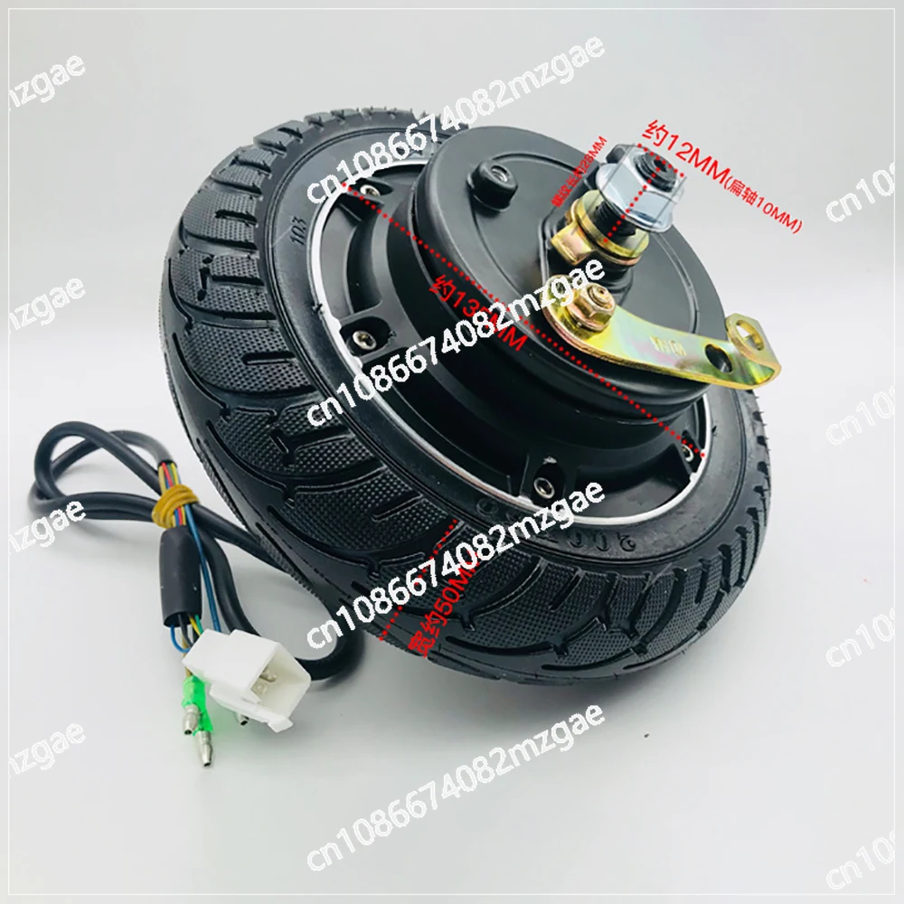 24V/36V/48V 350W for Electric Scooter & Bicycle 8 Inch Solid Tire Brushless Hub Motor with Drum Brake