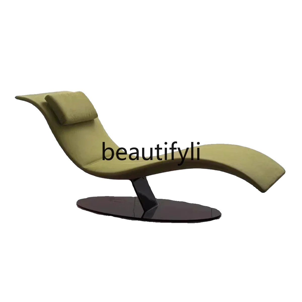 

Italian light luxury curved curved S-shaped leisure single recliner balcony villa sofa chair
