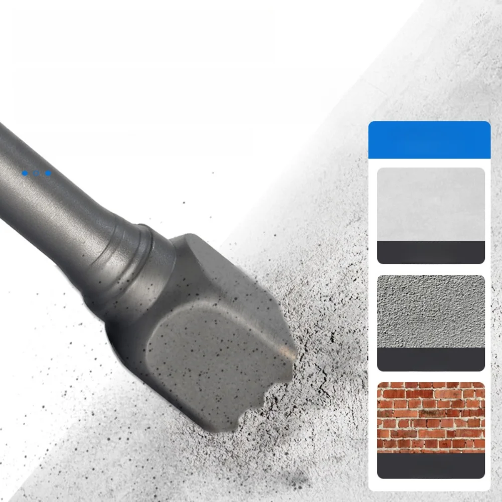 3pcs Carbide Hammer Bits for Electric Rotary Hammers Featuring Robust Design and Anti Slip Grooves for Improved Grip Stability