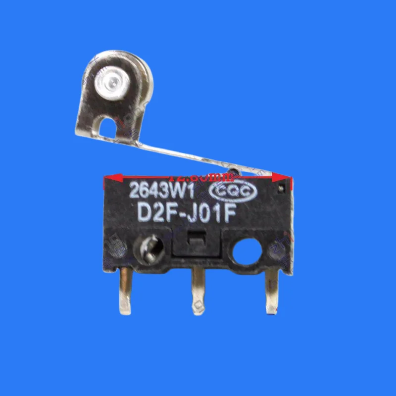 50pcs/micro switch D2F-J01FL2 with handle silver contact Microsoft Logitech mouse switch