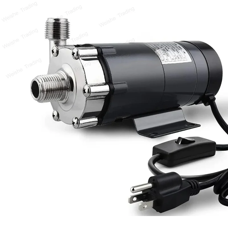 

Brewing Wort Magnetic Drive Pump Wort Transfer With Inline Switch Valve Quick Disconnects High Temp Pump EU Plug