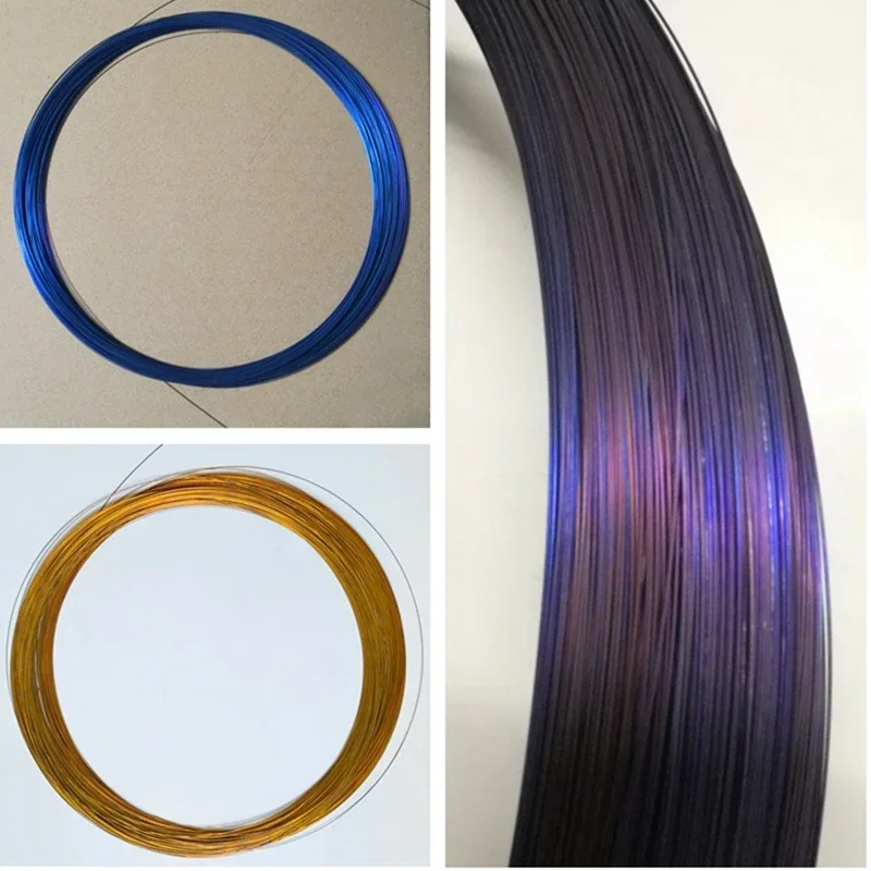 

0.6mm Nickel Titanium Alloy memory Steel Wire Super Elastic Purple Blue Golden black silver Memory Shrimp Fishing Magic Wire