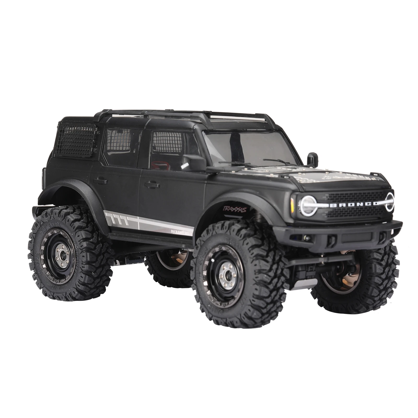 DJC 1/18 miroir de décoration latérale plaque de grattage en tôle d'acier inoxydable pour TRX-4M BRONCO RC voiture TRX4M accessoires de mise à niveau