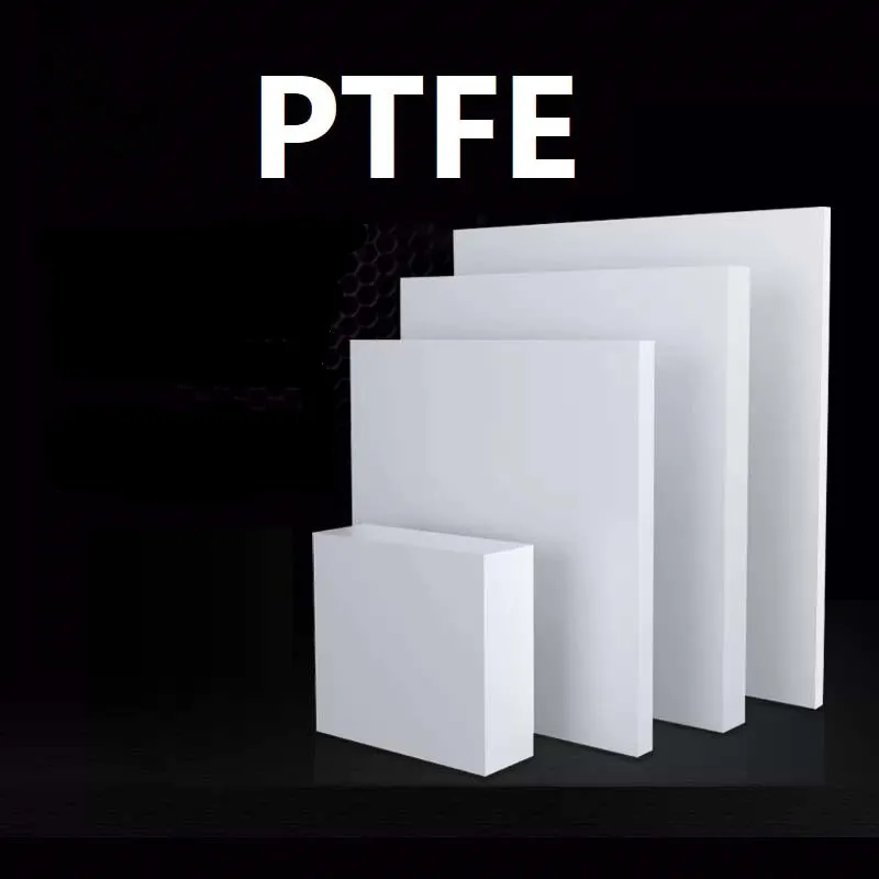 Thickness 1mm 2mm 3mm 5mm PTFE Sheet PTFE Plate PTFE Board Block Polytef Plate Anti-Corrosion Size 100x100/120x120/150x150mm