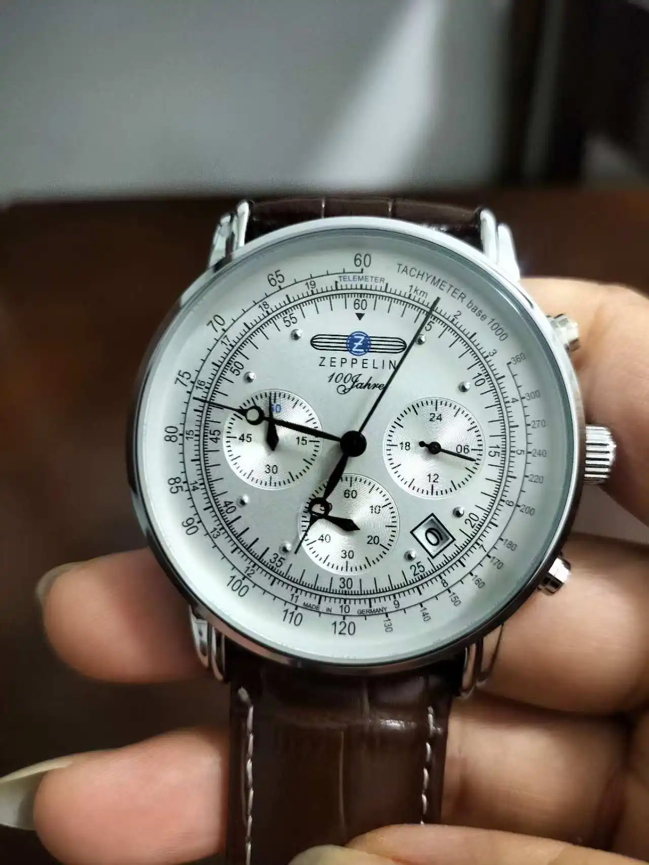 zeppelin-men's-watch-three-eye-precise-timing-couple's-watch-retro-simple-casual-clock-gift-dating-business-watch
