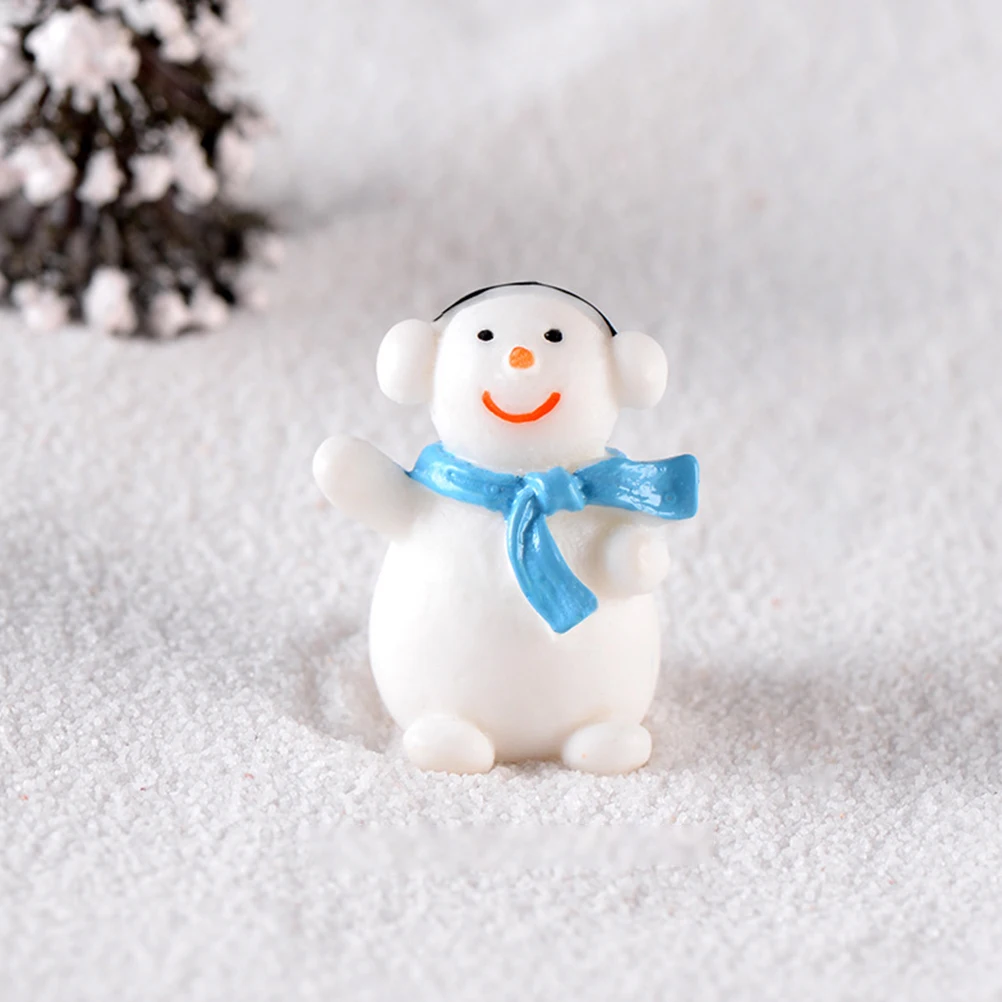 

15 Pcs Christmas Ornaments Beautiful Craft Xmas Cartoon Resin Snow Scene Making Elder