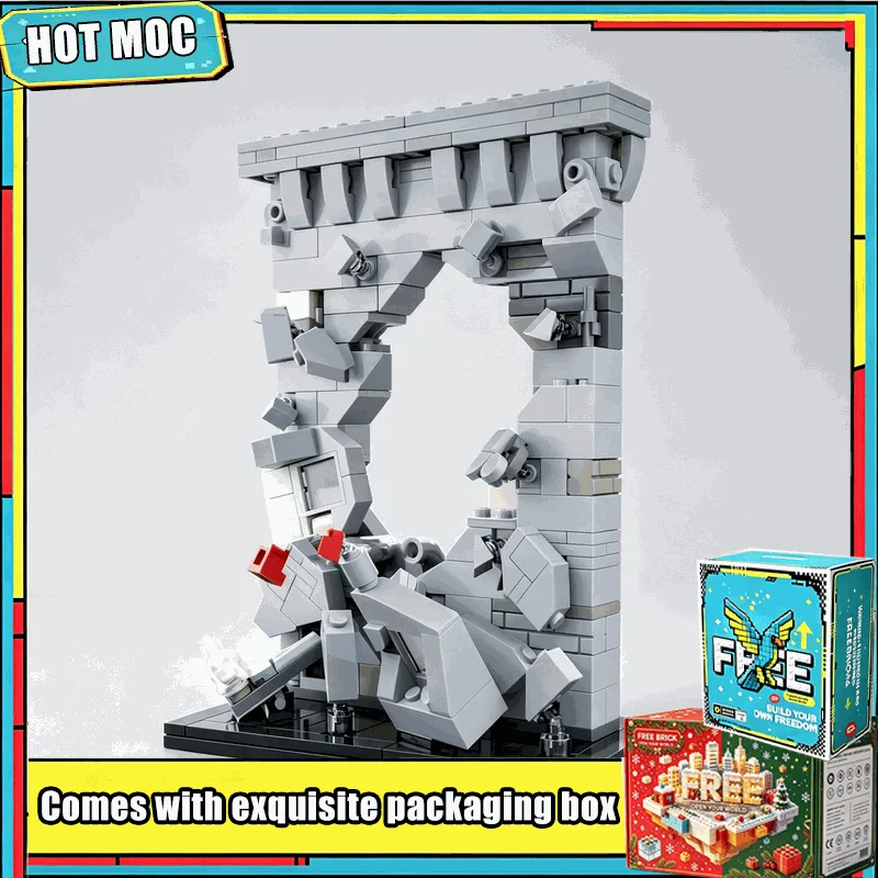 313PCS Super Hero Battle Scene Diorama Model MOC Building Blocks Set Dynamic Action Figure Display DIY Assembly Creative Gifts