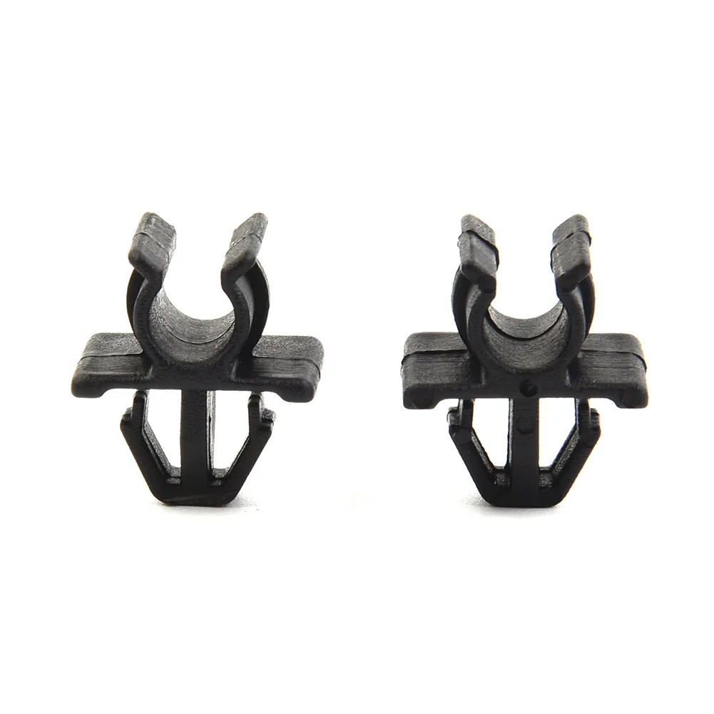 2pcs Car Hood Prop Rod Clips Plastic Black Auto Fastener Hood Bonnet Prop Rod Support Clips For Nissan