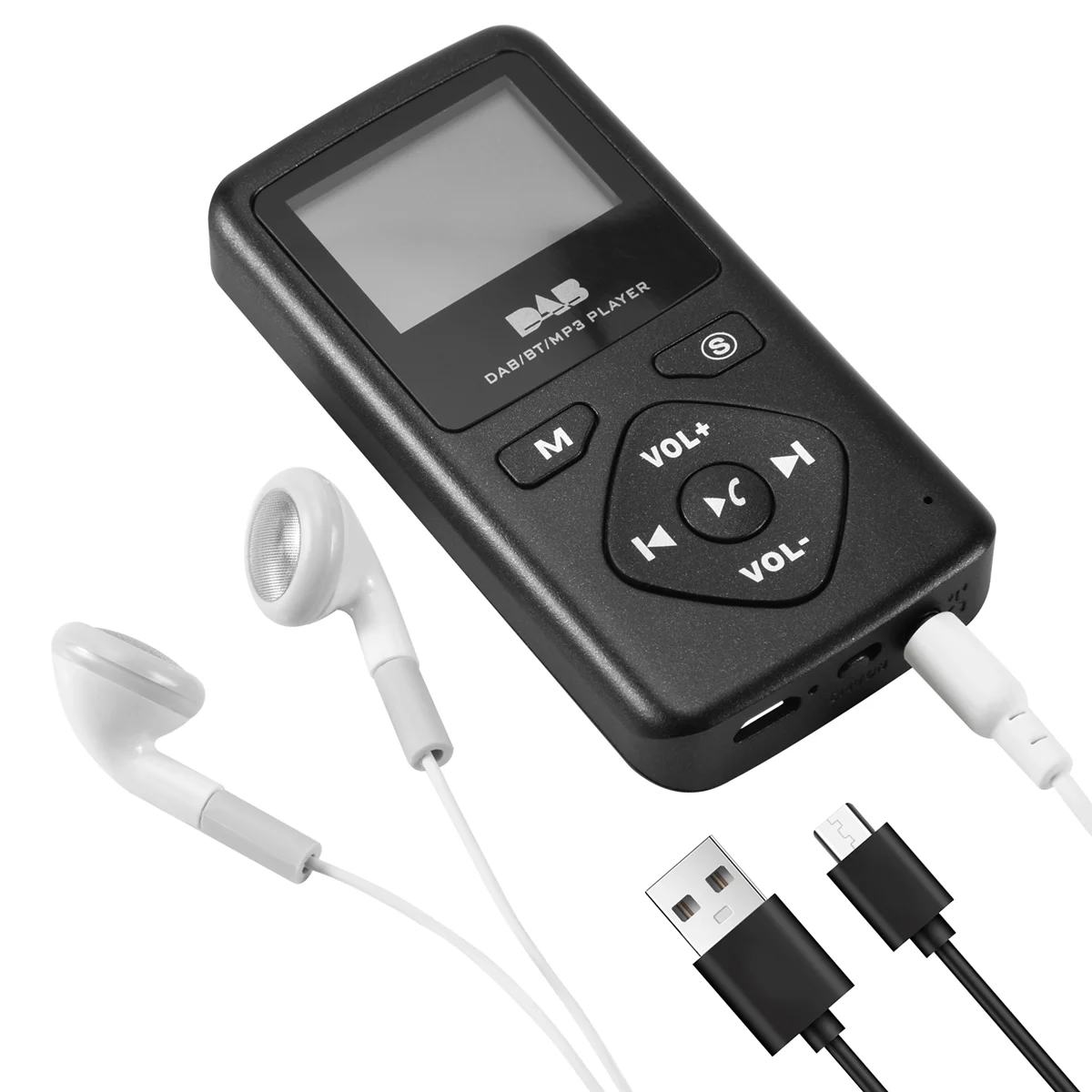 The New DAB/DAB Digital Radio Bluetooth 4.0 Personal Pocket FM Mini Portable Radio Earphone MP3 Micro-USB for Home