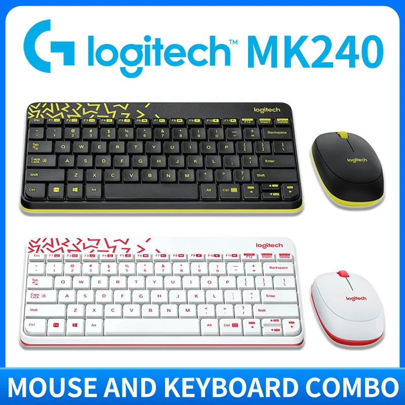 

Logitech MK240/MK245 Wireless Keyboard and Mouse Set Laptop Desktop Computer Home Office Mouse Keyboard Typing