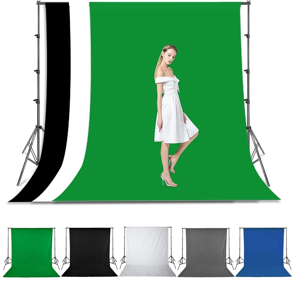 Photography Backdrops Green/White/Black/Grey Muslin Cotton Green Screen Chromakey Photo Background Cloth For Photo Shoot Props