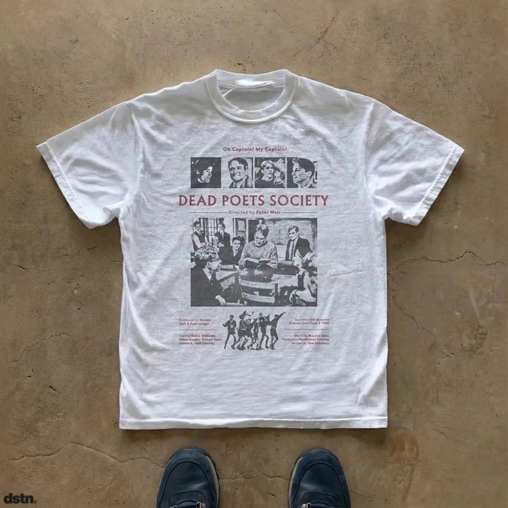 Dead Poets Society Movie Poster Graphic T-Shirt Unisex Short Sleeve All Season Casual Holiday Gift Tops Gift For Movie Lovers