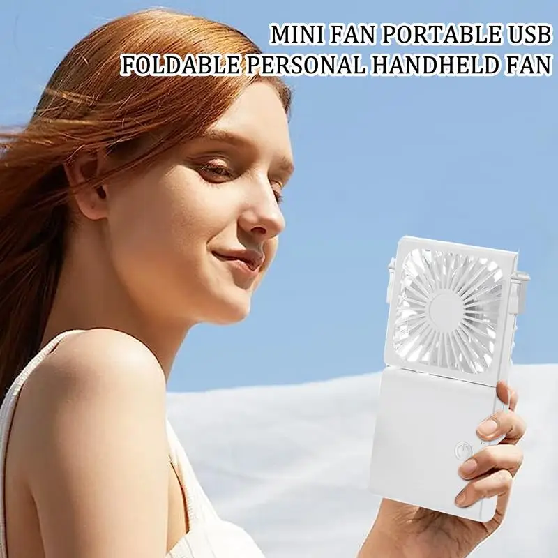 

Foldable Handheld Fan Portable 3-Speed Silent Cooling Air Fan Electric Air Circulator Device Household Cooling Tool For Bedroom