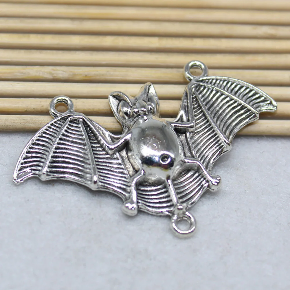 20 шт./2 упаковки, подвеска из сплава, мини-летучие мыши, серебряный кулон, подходит для браслета, ожерелья, сделай сам, ювелирные изделия, фурнитура, аксессуары ручной работы