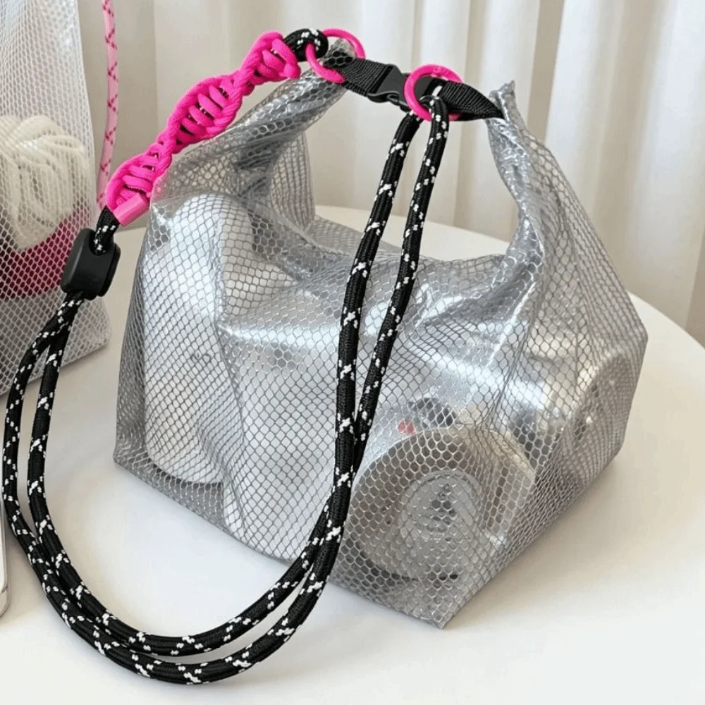 Simple Transparent EVA Waterproof Storage Bag PVC Drawstring Travel Toiletry Bag Handheld Large Capacity Swimming Bag Bath