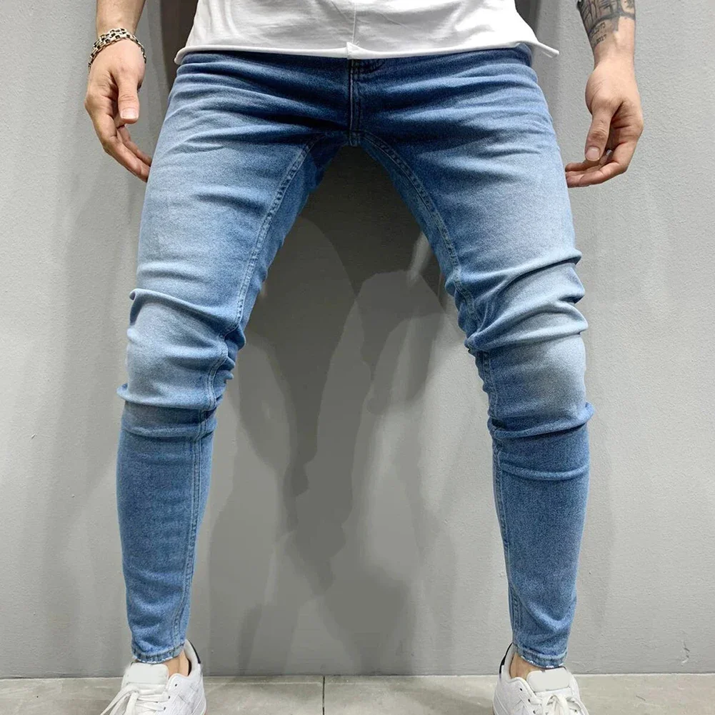 

Men’s Jeans Stretch Skinny Pants Street Harajuku Hip-Hop Style Slim Fit Trousers Fashion Jeans Casual Pants