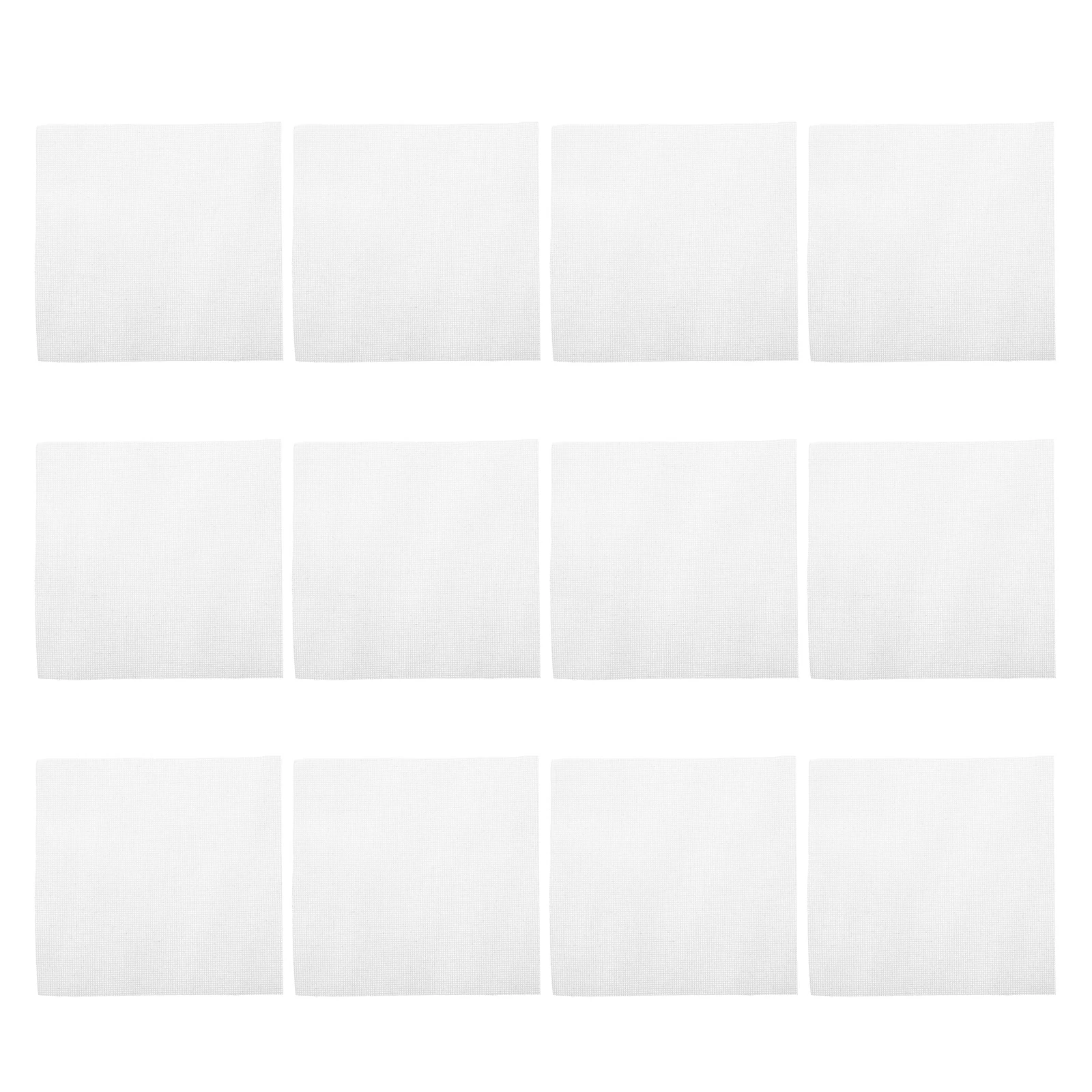 

15Pcs Embroidery Fabric White Small Square Mesh Linen Cloth for DIY Cross Stitch Needlework Sewing Handcraft Blank Sheets