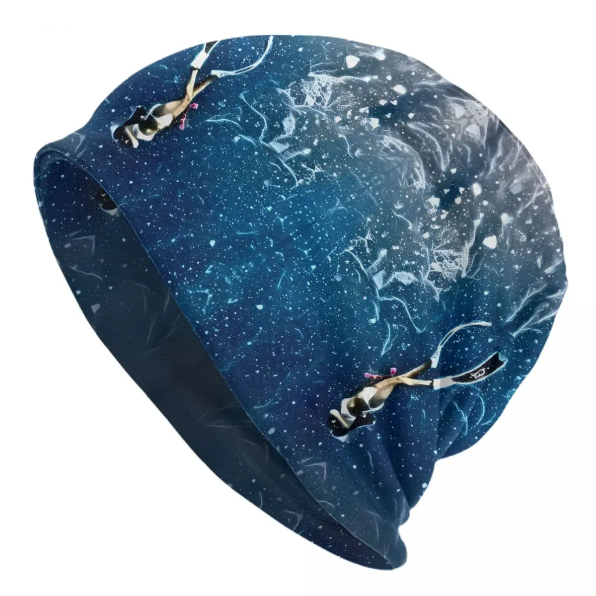 Custom Scuba Dive Flag Ensures Underwater Sea Bonnet Hat Knitting Hat Cool Unisex Safety Warm Winter Skullies Beanies Caps