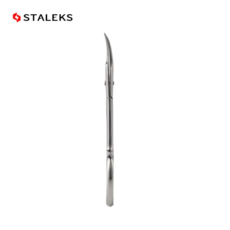 STALEKS klasik 10 tipi 1 kavisli güzellik makas paslanmaz çelik tırnak makası yüksek kalite soyma makyaj makas araçları