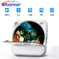 Woopker Portable CD Player KC-818 Stereo Playback Bluetooth 5.1 Built-in 2000mAH Battery with IR Remote Control Support USB/FM