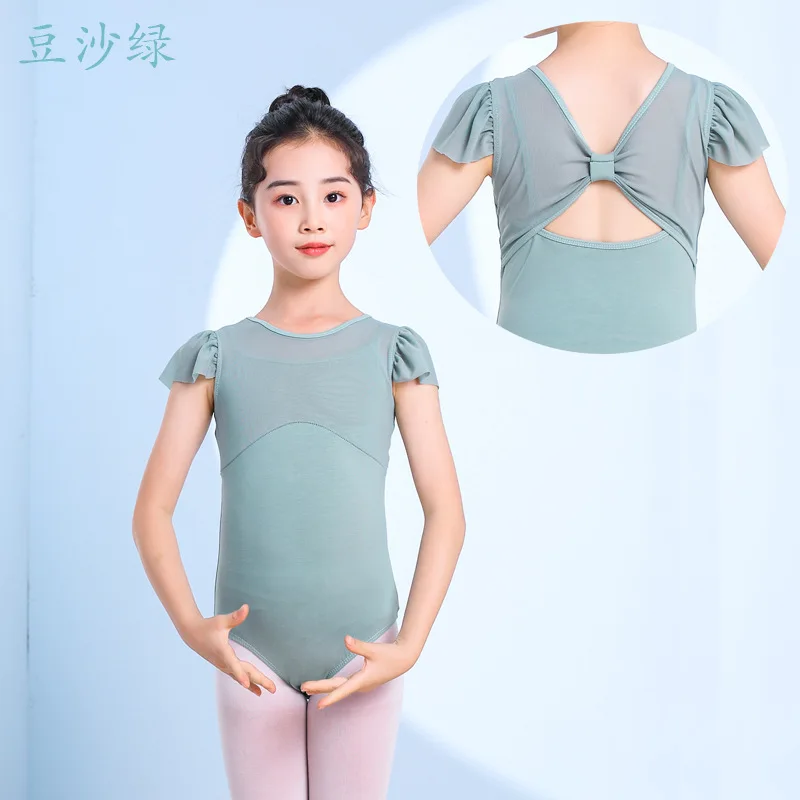 Kids Bowknot Professional Ballerina Ballet Dress Cotton Leotards Gymnastics Tutu for Girls Ballet Dance Dresses Turnpakje Suit