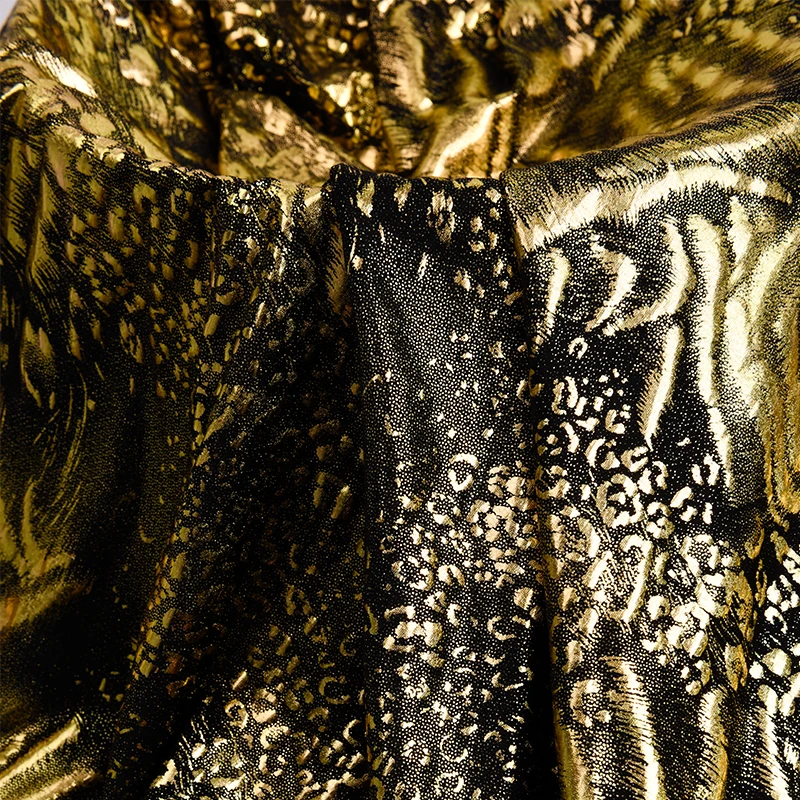 Стрейчевая ткань из спандекса 2024s, тигровая забра, ткань с фольгированным принтом, Одежда для танцев, ткань для Хеллоуина, праздников, платье для важных мероприятий