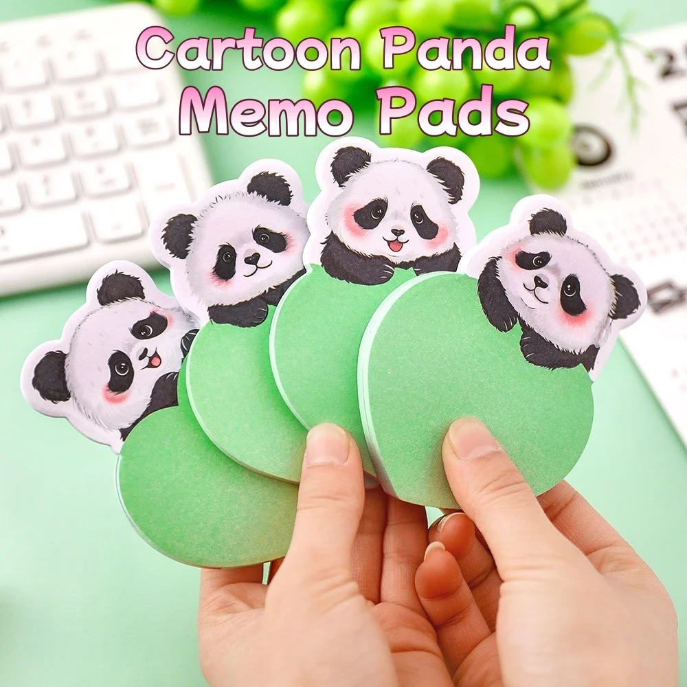 

Очаровательные стикеры с пандой и сердечками для заметок, блокноты для студентов, офиса, дома, набор канцелярских принадлежностей для вечеринок