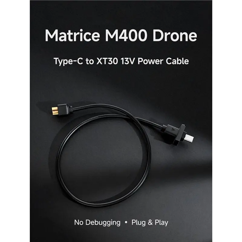Plug& Play 13V Power Cable For DJI Matrice M400 Drone- Type-C To XT30, Supply OSDK E-Port Serial Port, 45Cm Length
