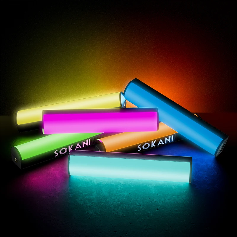 SOKANI X8 RGB Light 2800K-10000K Portable Handheld Tube Stick CTT Photography Lighting 3000mAh Wireless Remote Control Lamp