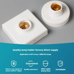 White LED Lamp Screw Base Halogen Bulb Holder Converter E27 Lamp Holder Bulb Socket Holder Lamp Socket Light Bulb Base Lamp Sock