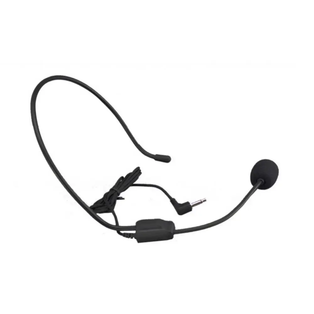 Wired Microphone Voice Amplifier 3.5mm Headset Headworn Mic for Loudspeaker