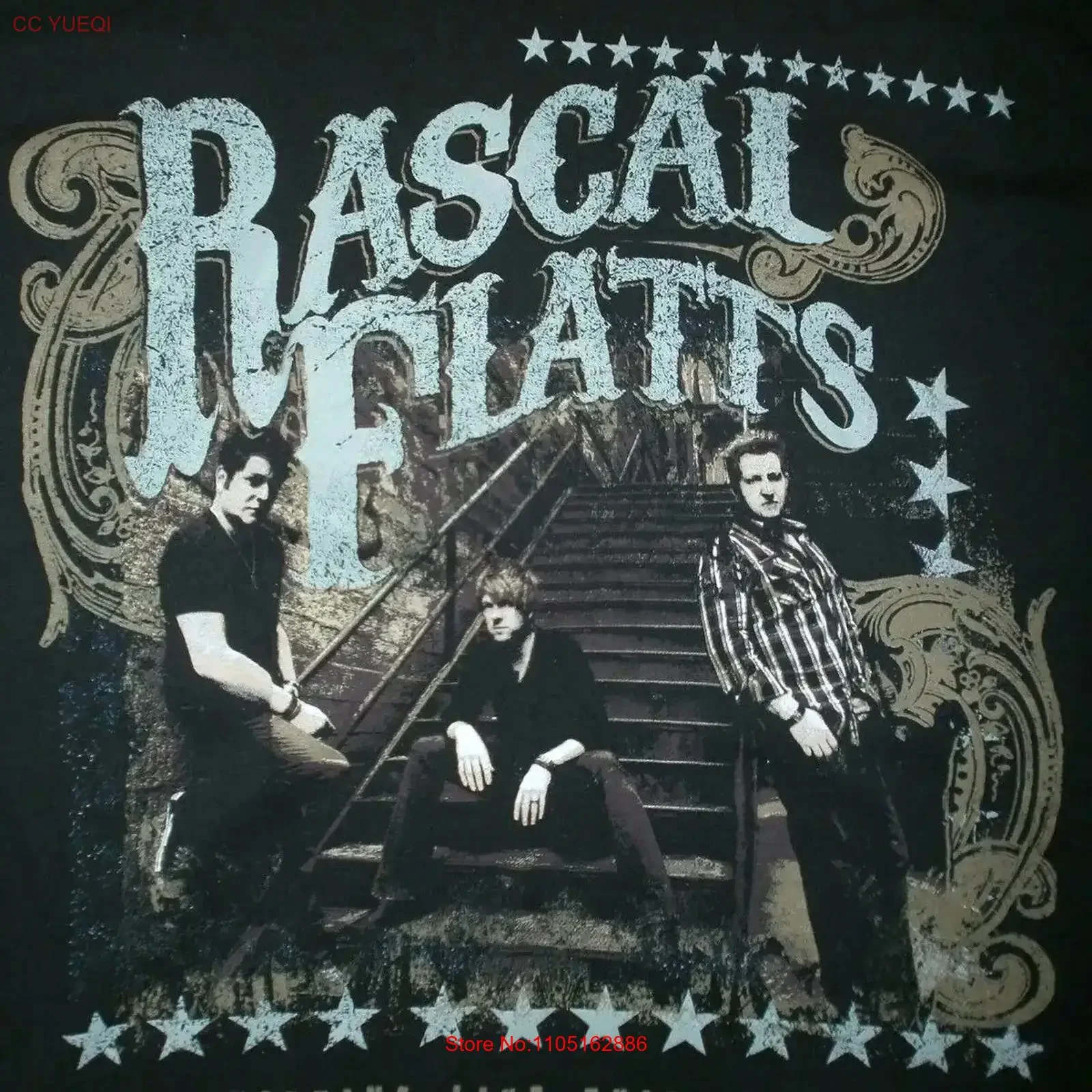 

RASCAL FLATTS CONCERT T SHIRT Nothing Like This 2010 Tour Cities List Size LARGE vintage Washed Soft Casual Comfortable