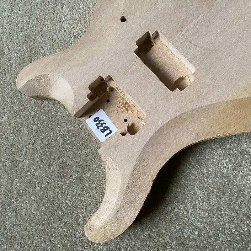 LB330 Semi Finishing Guitar Body No Paints for 6 String Electric Guitar Replace Set-in Neck DIY Parts