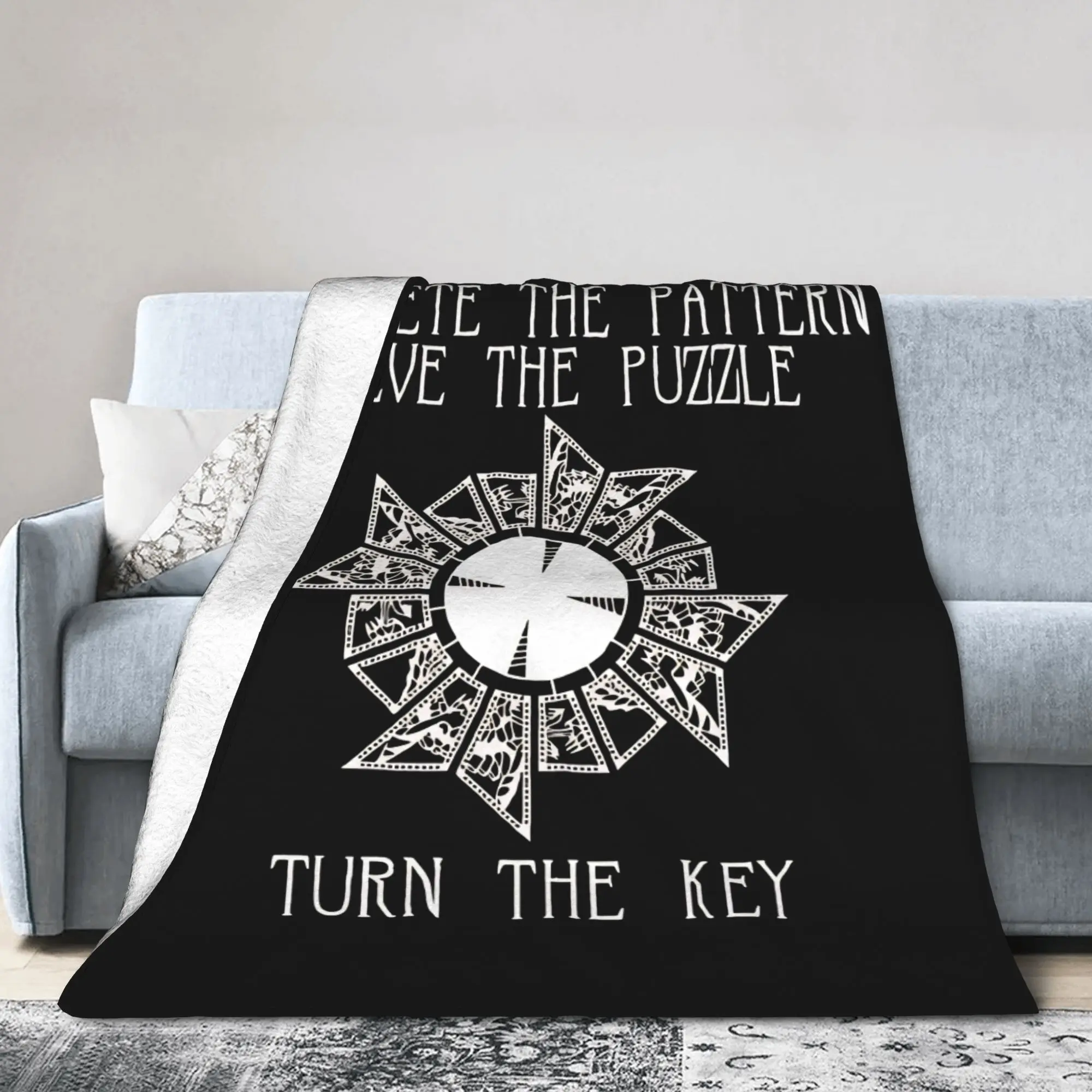 Horror Pinhead Movie Blanket Flannel Summer Air Conditioning Hellraisers Multi-function Throw Blanket for Home Office Bedspread