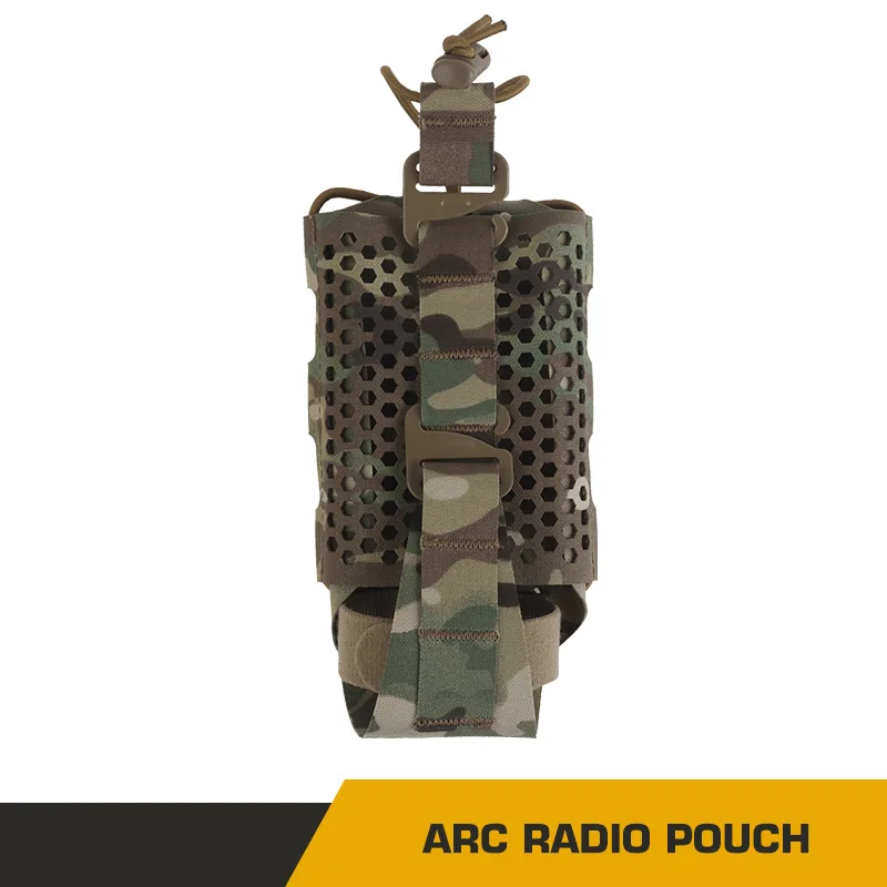 

Tactical MOLLE Radio Bag Suitable PRC-163, MPU5, PRC-152, PRC-148, XTS5000 Similar Radios Hexagonal Ventilation Holes Adjustment