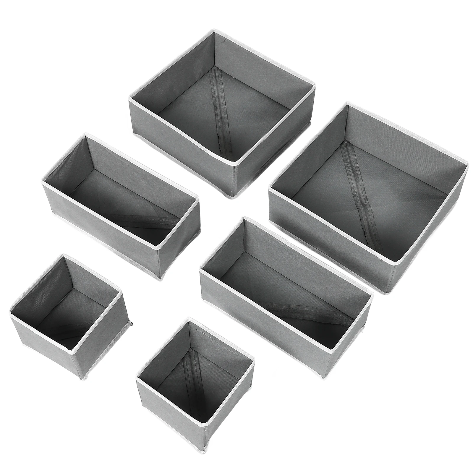 

6 Pcs Foldable Underwear Storage Boxes Drawer Organizer Large Capacity Clothes Bra Sock Nursery Closet Organizers Storage Bins