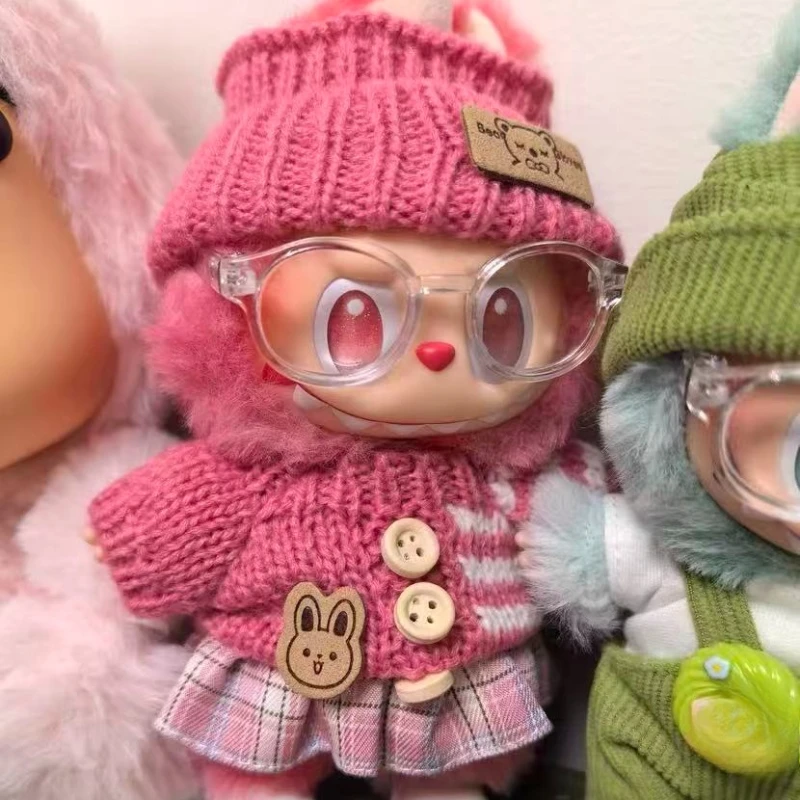 

For Labubu Doll Clothing Cute Sweater Set 17cm Clothing Shoes Doll DIY Accessories Training Sitting Party Games Toys Gifts