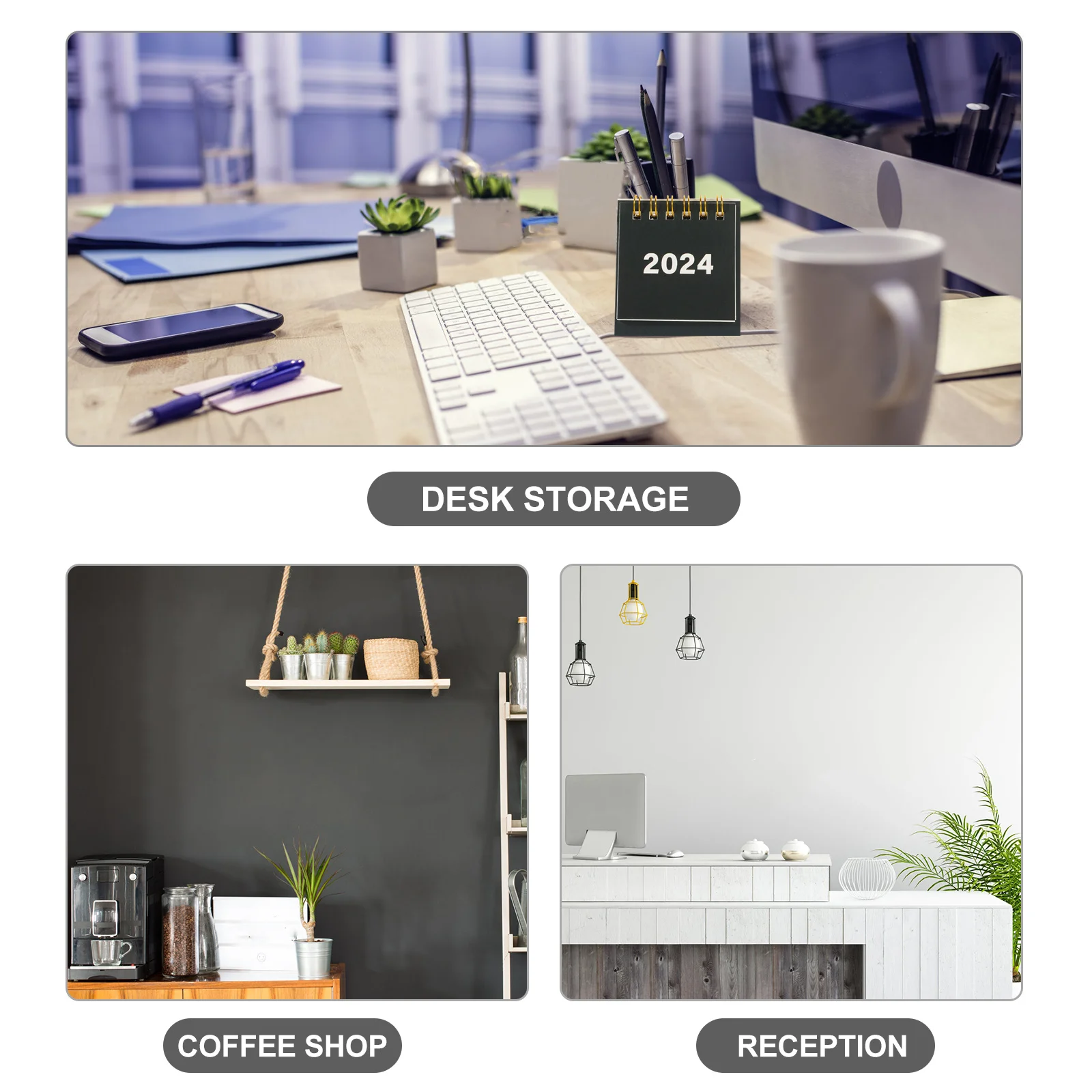 ديكور صغير لسطح المكتب 2024، جيب قائم، مكتب يومي، مخطط وردي صغير، صفحات سميكة، هدايا أنيقة #6