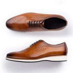 Mode Männer Schuhe Leder Oxfords für Männer Zapatos de Hombre elegantes Design bequeme Eva Gummi unten Kleid Büro Mann Schuhe