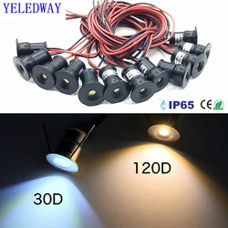 IP65 Mini Downlight Led 12V Dimmable Embedded SpotLight 1W led Stair Light Cabinet Lamp Indoor 15mm Small Ceiling Spot Downlight