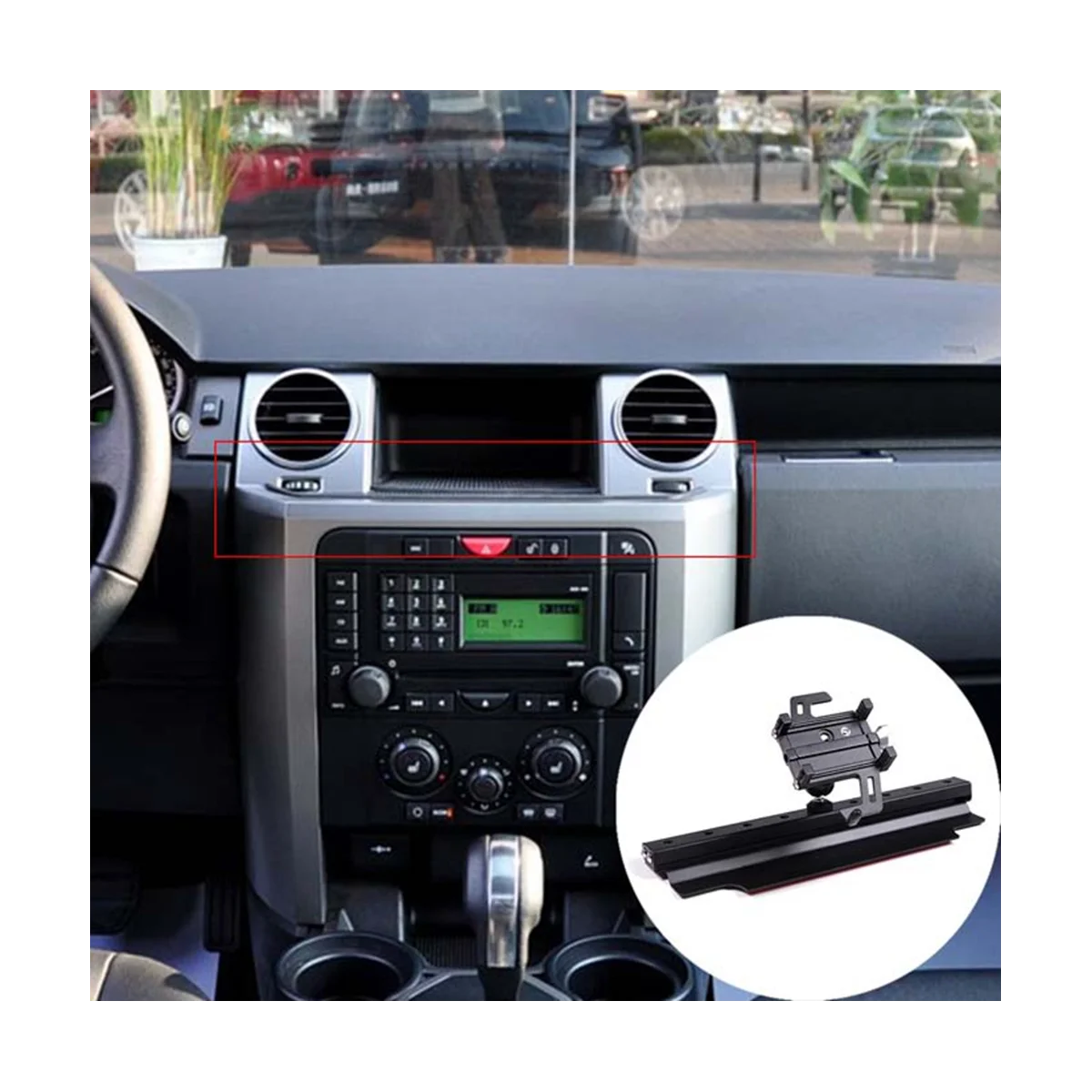 Central Control Air Outlet Phone Bracket Extension for Land Rover Discovery 3 2004-2009 Accessories