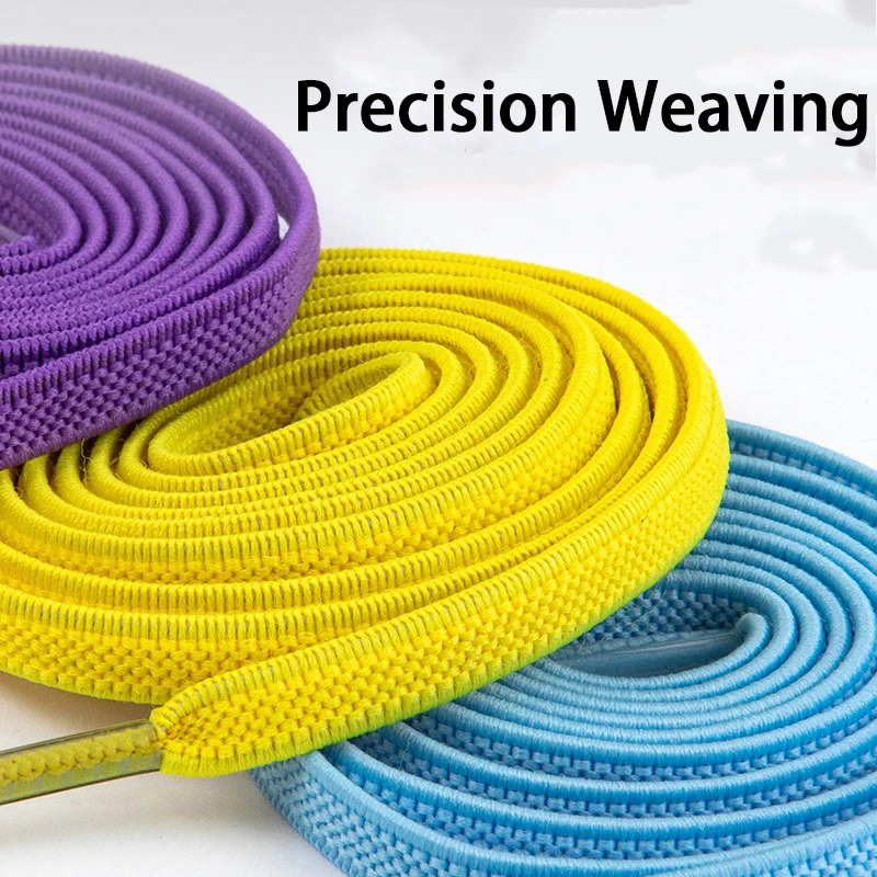 8mm Wide Elastic Shoelaces Flat High-Quality Shoelaces Suitable for a Variety of Shoes 1Pair/3Pair