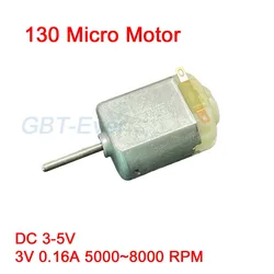 1Pcs DC 3-5V 130 Micro Motor Medium Speed Hobby Motor 3V 0.16A 5000~8000 RPM for Four-wheel Drive Car DIY Model