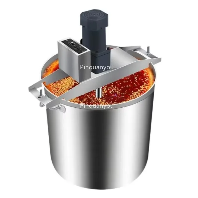 Máquina comercial automática para freír con Base de olla caliente pequeña, máquina de procesamiento de condimentos de aceite picante para pastel frío/gamba frío