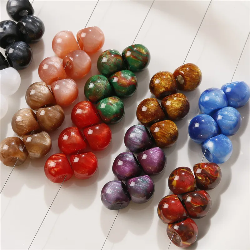 

New style 50pcs/lot 16mm color pattern print geometry irregular shape resin beads diy jewelry bracelet/hair accessory