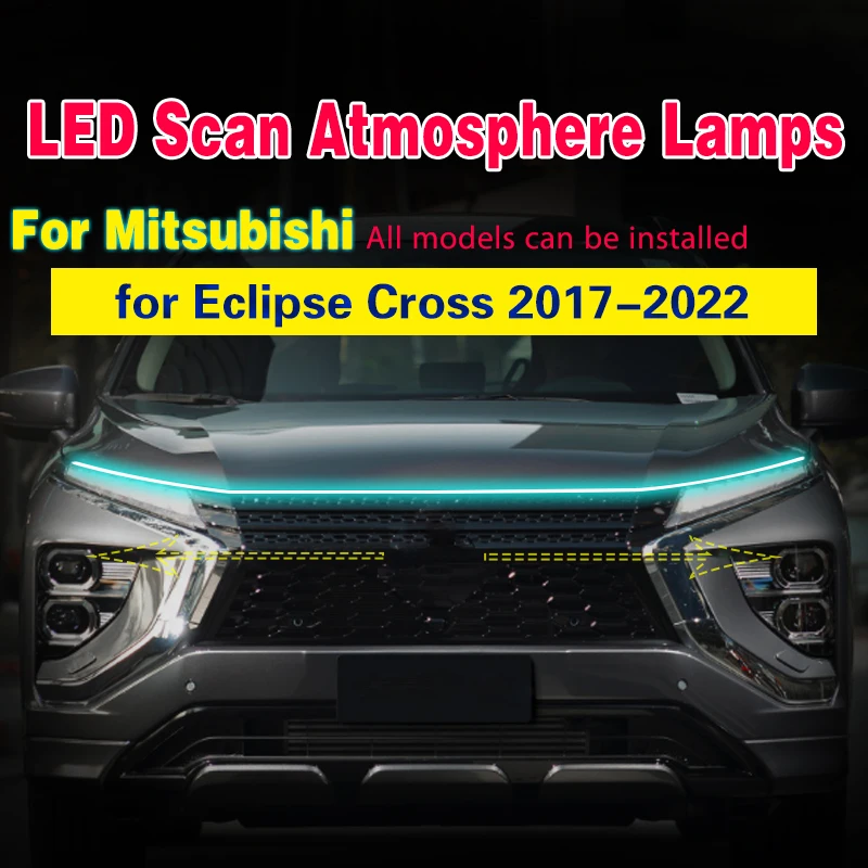 1 SZTUK LED DRL 12V Skanowanie Światła do jazdy dziennej Światło dzienne Wodoodporna lampa przeciwmgielna do Mitsubishi Eclipse Cross 2017-2022
