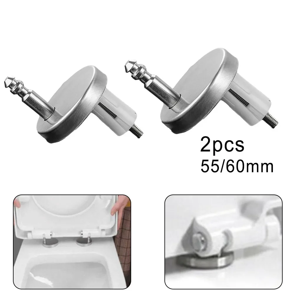 2Pcs Universal Toilet Lid Hinges Fittings Quick Release Cover Hinge Screw Replacement Toilet Seat Hinges Bathroom Accessories